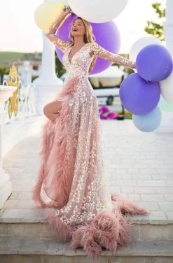 Formal Gowns Tarik Ediz - 50647 Sequined Lace Fringe A-Line Dress 11 Formal Gowns Tarik Ediz - 50647 Sequined Lace Fringe A-Line Dress