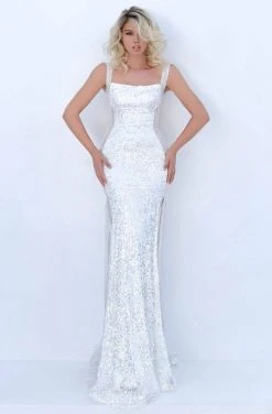Tarik Ediz - 50655 Sequined Square Evening Dress Formal Gowns 8 Tarik Ediz - 50655 Sequined Square Evening Dress Formal Gowns