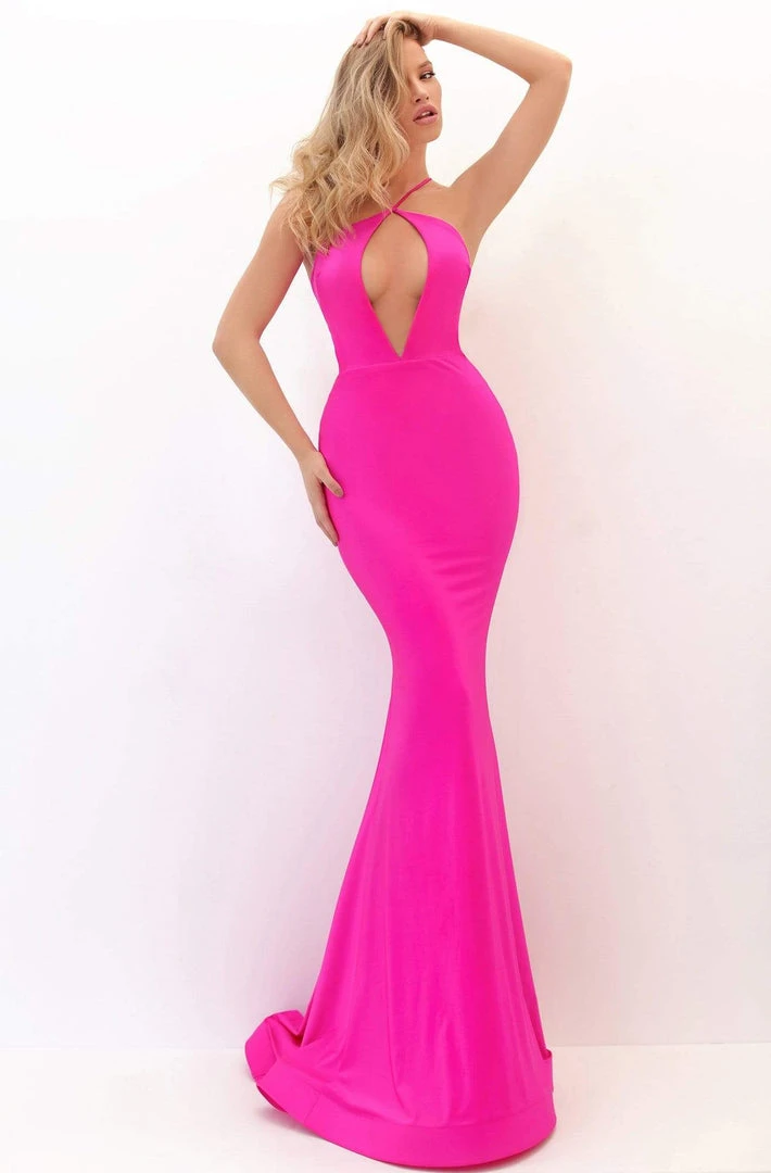 Tarik Ediz - 50670 Plunging Halter Neck Trumpet Dress With Train Formal Gowns 3 Tarik Ediz - 50670 Plunging Halter Neck Trumpet Dress With Train Formal Gowns