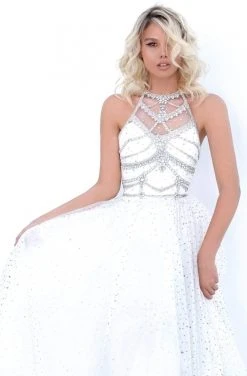 Tarik Ediz - 50681 Embellished Halter A-line Dress 9 Tarik Ediz - 50681 Embellished Halter A-line Dress