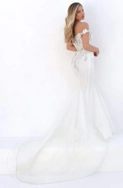 Formal Gowns Tarik Ediz - 50702 Floral Appliqued Corset Mermaid Gown