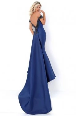 Formal Gowns Tarik Ediz - 50704 Embellished Off-Shoulder Mermaid Dress With Train