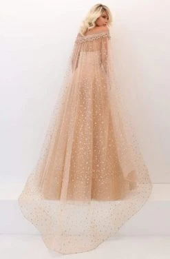 Tarik Ediz - 50707 Embroidered Off-Shoulder Ballgown