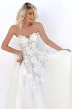 Tarik Ediz - 50714 Corset Boned Floral Appliqued Long Gown 11 Tarik Ediz - 50714 Corset Boned Floral Appliqued Long Gown