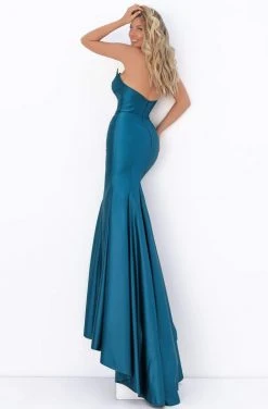 Tarik Ediz - 50720 Illusion Plunging Neck High Slit Mermaid Dress