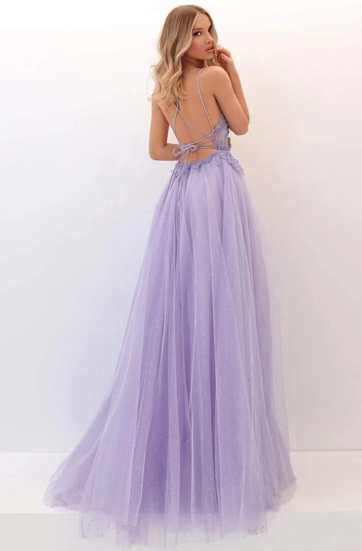 Tarik Ediz - 50724 Appliqued Lace Peplum A-Line Gown Formal Gowns 4 Tarik Ediz - 50724 Appliqued Lace Peplum A-Line Gown Formal Gowns