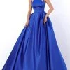 Tarik Ediz - 50736 Halter Neck Pleated Ballgown 1 Tarik Ediz - 50736 Halter Neck Pleated Ballgown