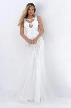 Formal Gowns Tarik Ediz - 50738 Embellished Jewel Neck Trumpet Dress