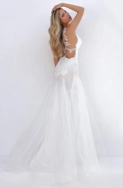 Formal Gowns Tarik Ediz - 50738 Embellished Jewel Neck Trumpet Dress