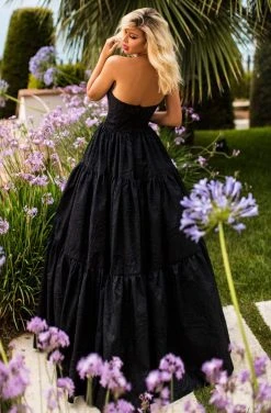 Formal Gowns Tarik Ediz - 50759 Straight Neck Jacquard Ballgown