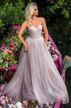 Tarik Ediz - 50764 Embellished Sweetheart Ballgown With Cape