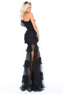 Tarik Ediz - 50772 One Shoulder Long Sheath Dress Formal Gowns