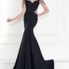 Tarik Ediz 92593 Sweetheart Neck Beaded Illusion Evening Gown