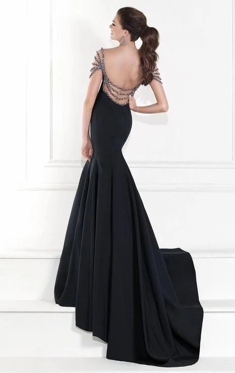 Tarik Ediz 92593 Sweetheart Neck Beaded Illusion Evening Gown 4 Tarik Ediz 92593 Sweetheart Neck Beaded Illusion Evening Gown