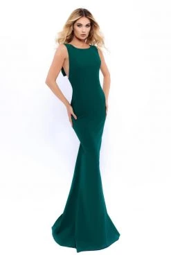 Formal Gowns Tarik Ediz - 93352 Scoop Neckline Mermaid Evening Gown