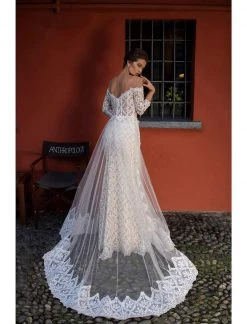 Formal Gowns Tarik Ediz - 93607 Beaded Lace Trumpet Dress With Overskirt 11 Formal Gowns Tarik Ediz - 93607 Beaded Lace Trumpet Dress With Overskirt