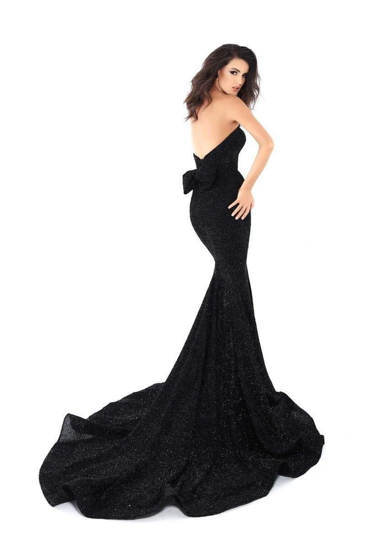 Tarik Ediz - 93612 Strapless Sweetheart Glitter Velvet Mermaid Gown Formal Gowns 7 Tarik Ediz - 93612 Strapless Sweetheart Glitter Velvet Mermaid Gown Formal Gowns
