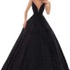 Tarik Ediz - 93690 Illusion Plunging Backless Sparkly Ballgown Formal Gowns