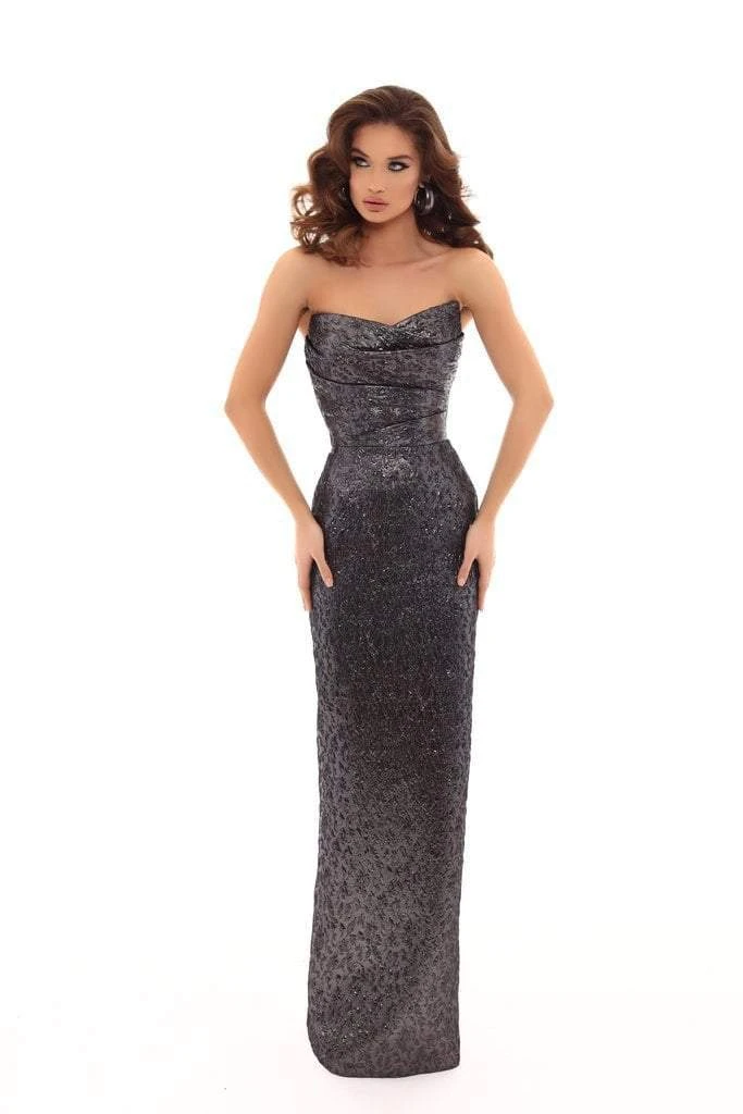Tarik Ediz - 93692 Strapless Layered Sheath Dress With Overskirt 5 Tarik Ediz - 93692 Strapless Layered Sheath Dress With Overskirt