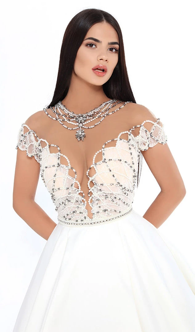 Tarik Ediz - 93737 Embellished High Neck Ballgown 5 Tarik Ediz - 93737 Embellished High Neck Ballgown