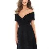 Tarik Ediz - 93750 Lace Off-Shoulder Empire Waist A-line Dress
