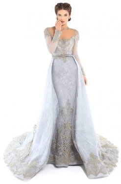 Tarik Ediz - 93754 Illusion Jewel Lace Embroidered Evening Gown Formal Gowns
