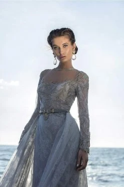 Tarik Ediz - 93754 Illusion Jewel Lace Embroidered Evening Gown Formal Gowns 12 Tarik Ediz - 93754 Illusion Jewel Lace Embroidered Evening Gown Formal Gowns