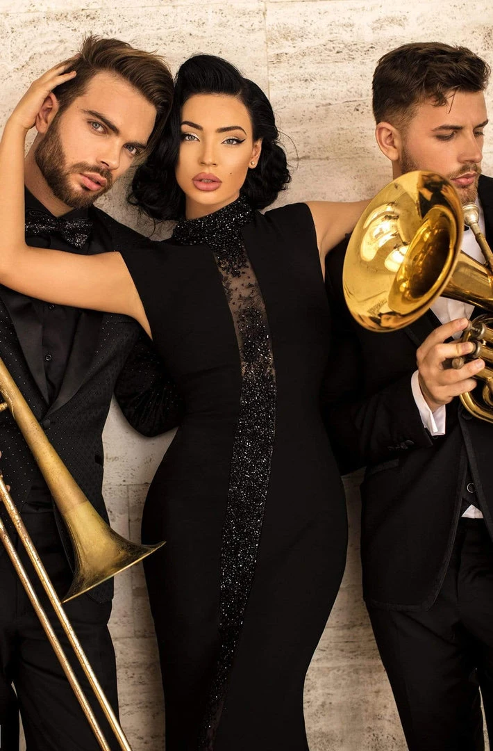 Formal Gowns Tarik Ediz - 93818 Embellished High Neck Trumpet Dress 4 Formal Gowns Tarik Ediz - 93818 Embellished High Neck Trumpet Dress
