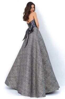 Tarik Ediz - 93859 Strapless Sweetheart Jacquard Ballgown