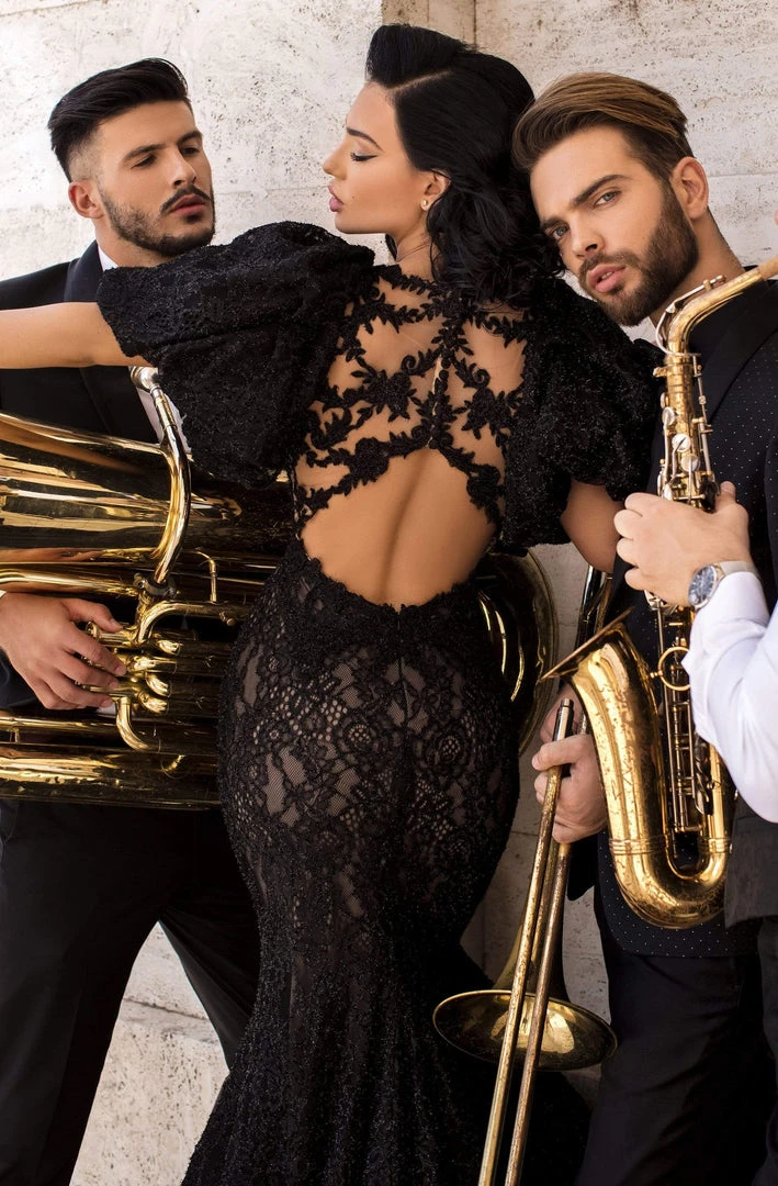 Formal Gowns Tarik Ediz - 93881 Illusion Neckline And Back Lace Mermaid Gown 6 Formal Gowns Tarik Ediz - 93881 Illusion Neckline And Back Lace Mermaid Gown