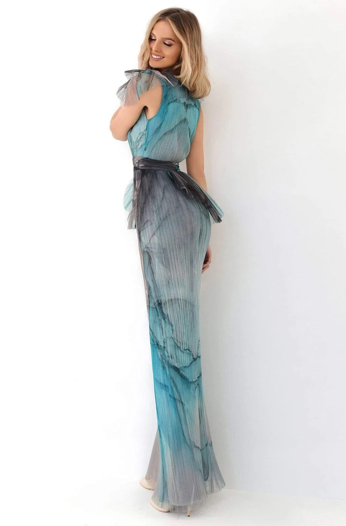 Tarik Ediz - 93898 Embellished Deep V-neck Sheath Dress 4 Tarik Ediz - 93898 Embellished Deep V-neck Sheath Dress