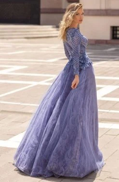 Tarik Ediz - 93931 Sexy V-Neck Lace A-Line Dress Formal Gowns 16 Tarik Ediz - 93931 Sexy V-Neck Lace A-Line Dress Formal Gowns