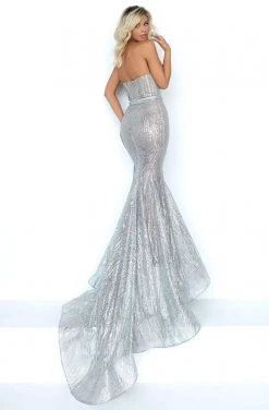Formal Gowns Tarik Ediz - 93941 Sequin Embellished Strapless Mermaid Dress 8 Formal Gowns Tarik Ediz - 93941 Sequin Embellished Strapless Mermaid Dress