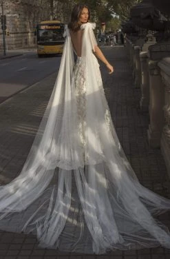 Formal Gowns Tarik Ediz - 93956 V-Neck Lace A-Line Dress