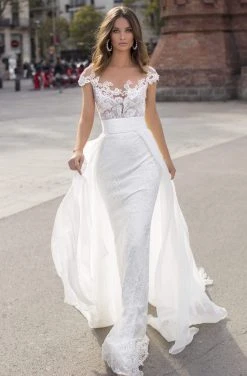 Formal Gowns Tarik Ediz - 93960 Illusion Lace A-Line Full Over Dress