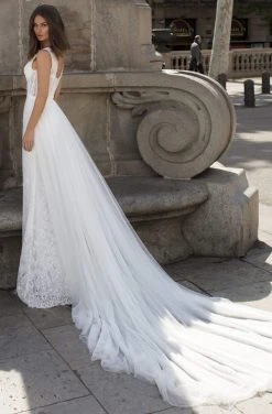 Tarik Ediz - 93963 V-Neckline Full Over A-Line Dress