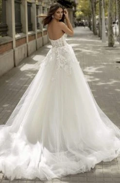 Formal Gowns Tarik Ediz - 93966 Sweetheart Embroidered A-Line Caped Dress