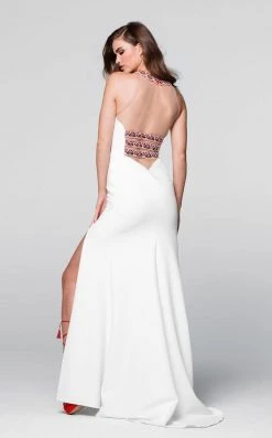 Formal Gowns Tarik Ediz - Beaded Halter Neck Dress 50056 7 Formal Gowns Tarik Ediz - Beaded Halter Neck Dress 50056