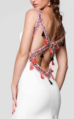 Formal Gowns Tarik Ediz - Beaded High Neck Gown 50054 9 Formal Gowns Tarik Ediz - Beaded High Neck Gown 50054