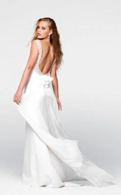 Tarik Ediz - Bedazzled Scoop Neck Dress 50055 Formal Gowns