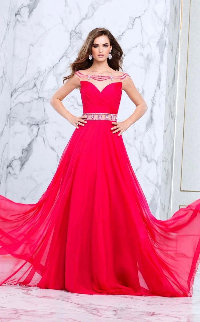 Tarik Ediz - Bejeweled A-line Gown 50091 Formal Gowns 3 Tarik Ediz - Bejeweled A-line Gown 50091 Formal Gowns