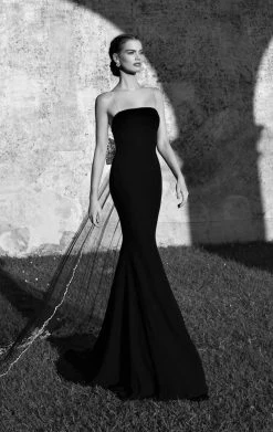 Tarik Ediz - Bejeweled Bow Gown 92560