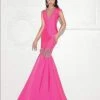 Tarik Ediz - Deep V-Neck Mermaid Gown 92729