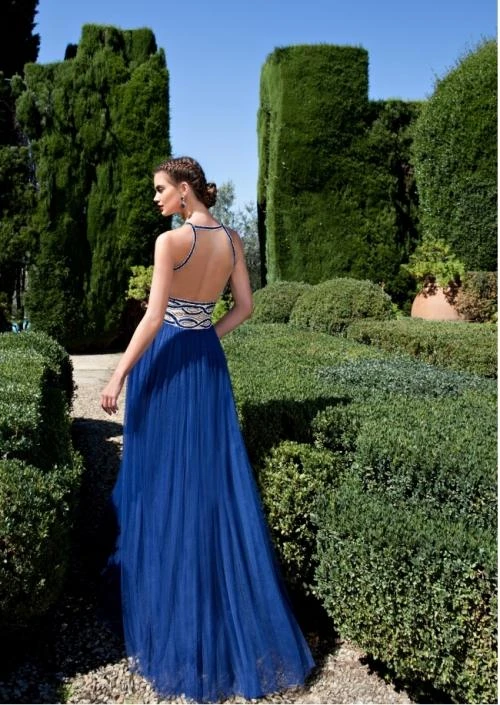 Tarik Ediz - Embellished Halter Neck Dress 92608 Formal Gowns 4 Tarik Ediz - Embellished Halter Neck Dress 92608 Formal Gowns