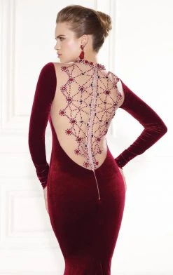 Tarik Ediz - Embellished Long Sleeve Gown 92520 10 Tarik Ediz - Embellished Long Sleeve Gown 92520