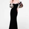 Tarik Ediz - Floral Accented Sheath Dress 50001 Formal Gowns 2 Tarik Ediz - Floral Accented Sheath Dress 50001 Formal Gowns