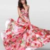 Tarik Ediz - Floral Print Long Dress 50095 Formal Gowns 1 Tarik Ediz - Floral Print Long Dress 50095 Formal Gowns