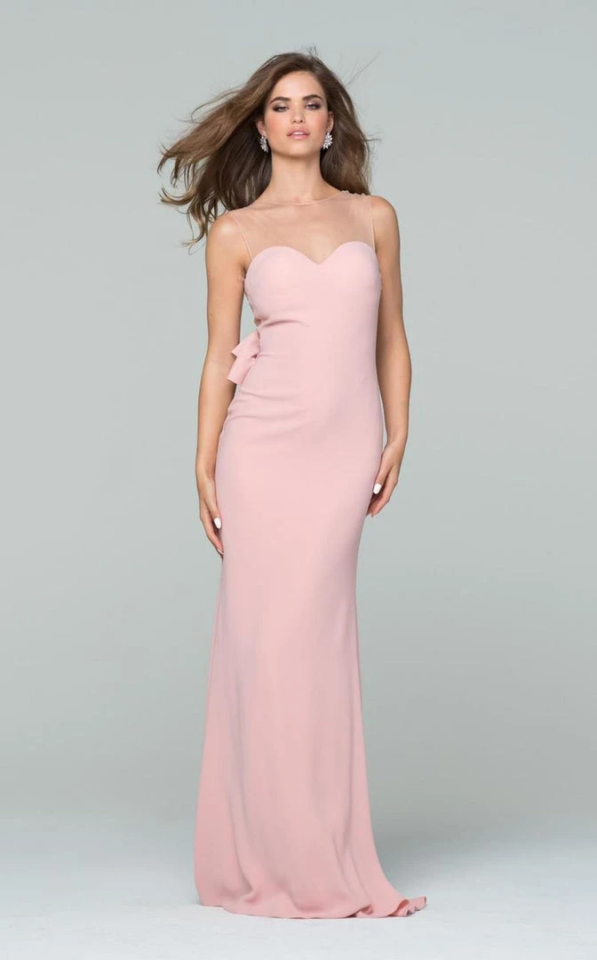 Formal Gowns Tarik Ediz - Illusion Embellished Open Back Long Gown 50083 3 Formal Gowns Tarik Ediz - Illusion Embellished Open Back Long Gown 50083