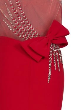 Formal Gowns Tarik Ediz - Illusion Embellished Open Back Long Gown 50083 18 Formal Gowns Tarik Ediz - Illusion Embellished Open Back Long Gown 50083