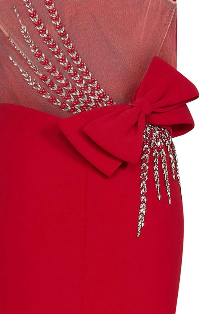 Formal Gowns Tarik Ediz - Illusion Embellished Open Back Long Gown 50083 10 Formal Gowns Tarik Ediz - Illusion Embellished Open Back Long Gown 50083